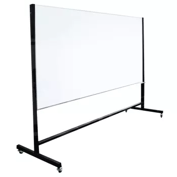 PIZARRA ATRIL C/RUEDAS DOBLE BLANCA/MAGN.100x150CM